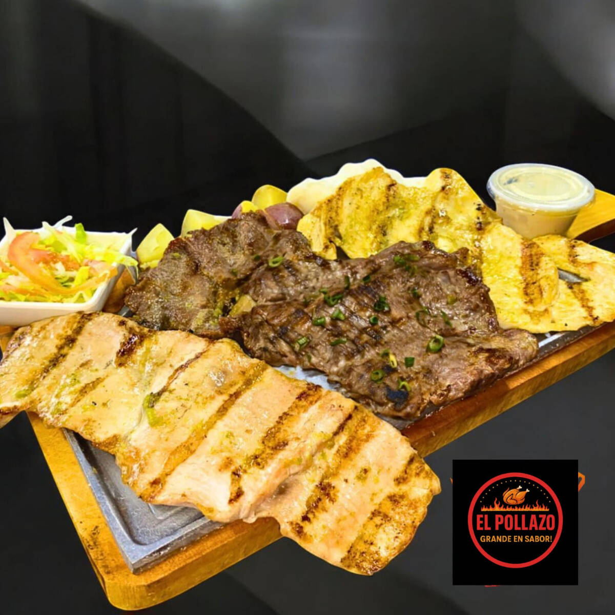 PARRILLADA 3 CARNES (RES, POLLO, CERDO)