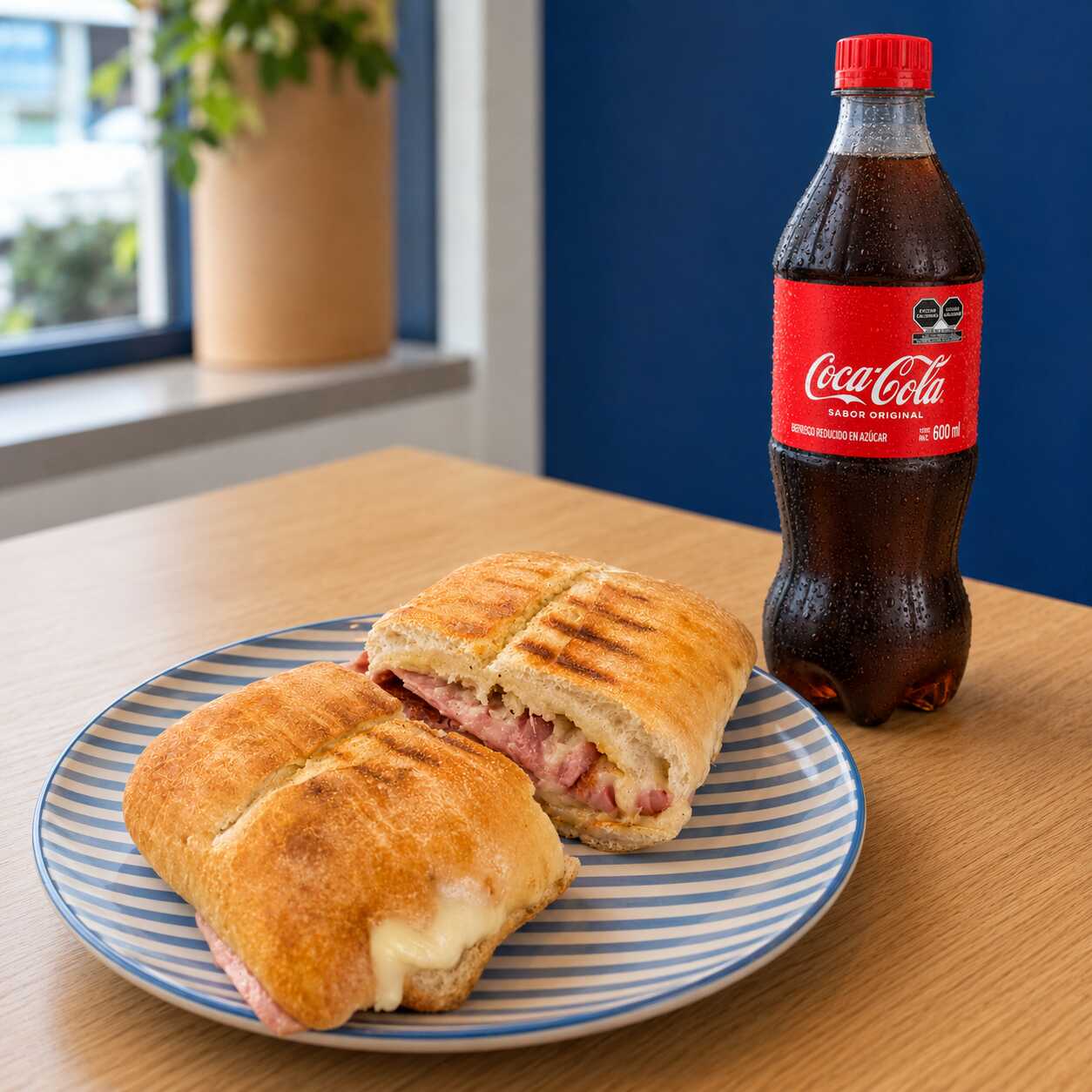 Combo Chapata Jamón + Coca-Cola