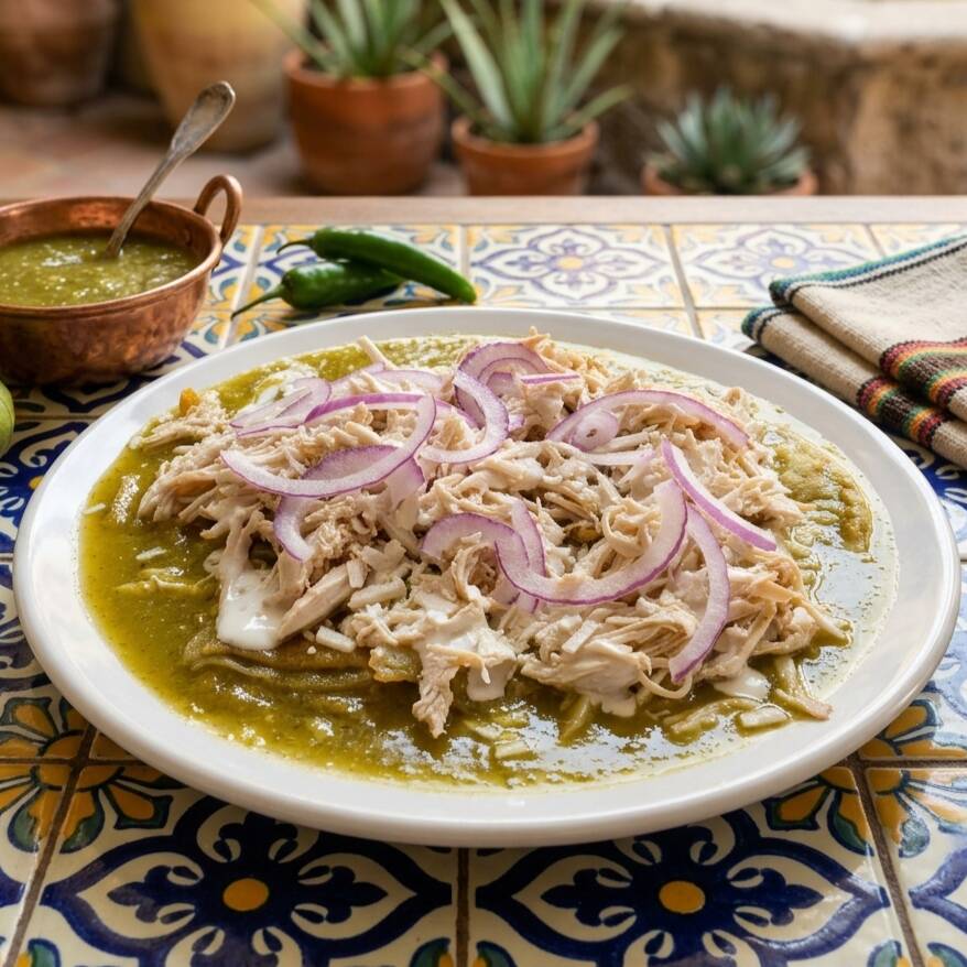 Chilaquiles Verdes con Pollo