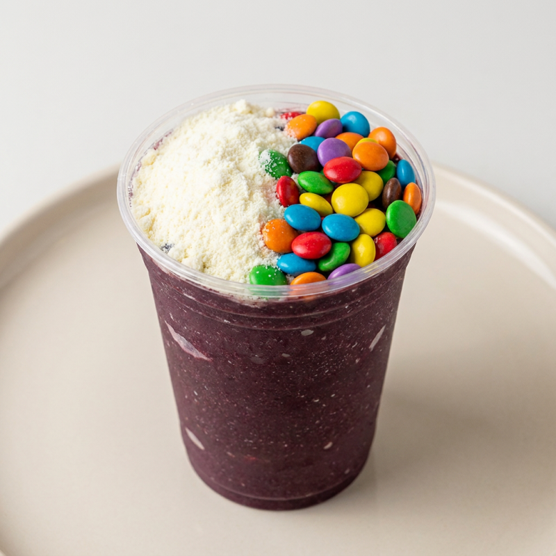 Copo de 300ml de açaí com leite condensado e leite em pó não enviamos nada separado