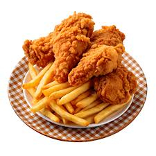 Menú 5 Alita Broser con Papa Frito y Arroz