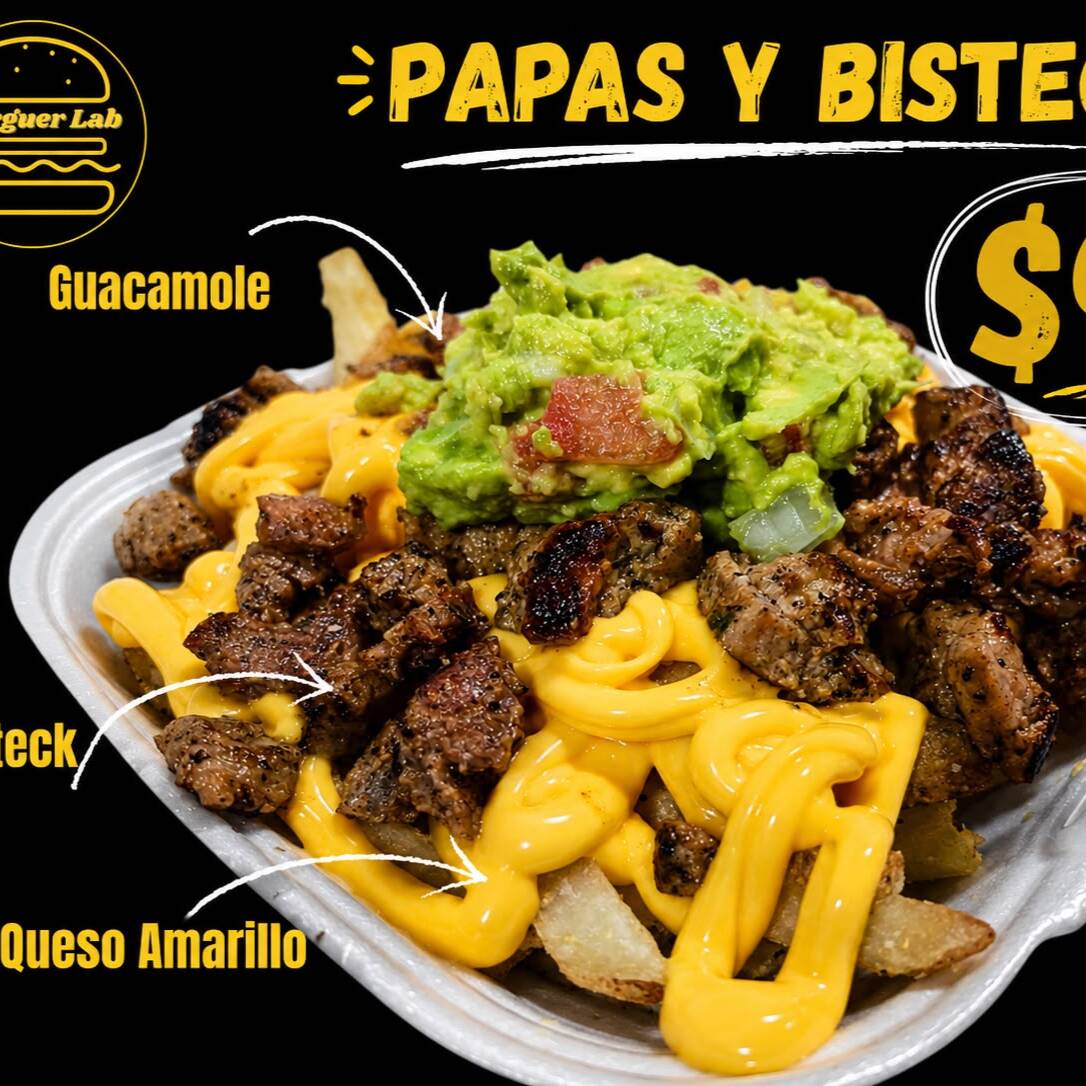 papas con bistec