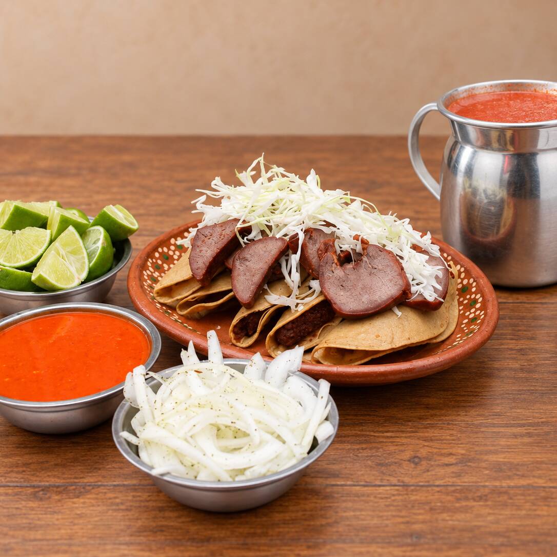 Taco Dorado con Lengua