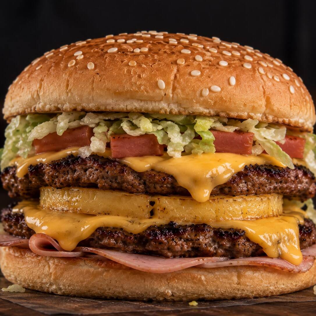 Hamburguesa Doble Hawaiana