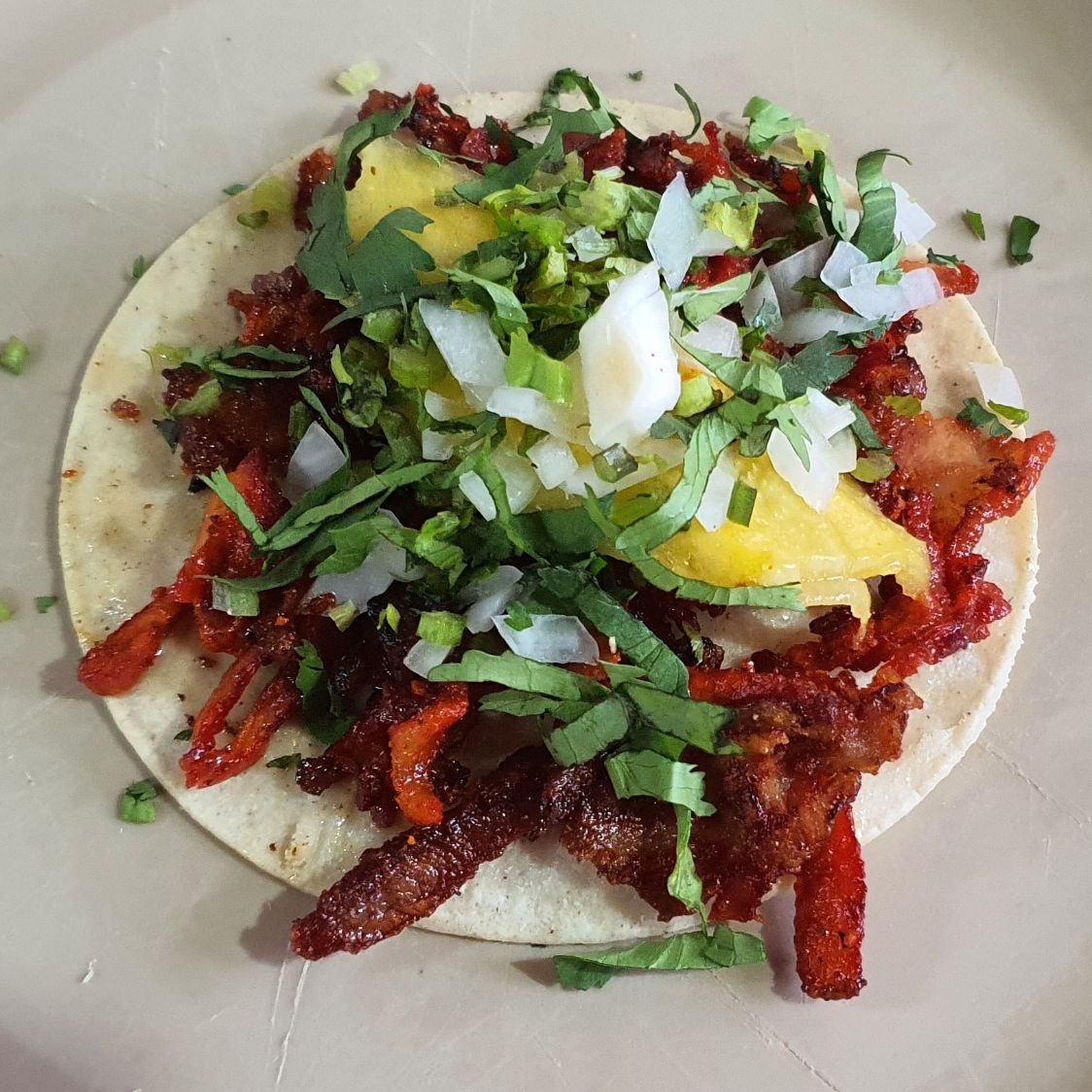 Taco de Pastor a la Plancha