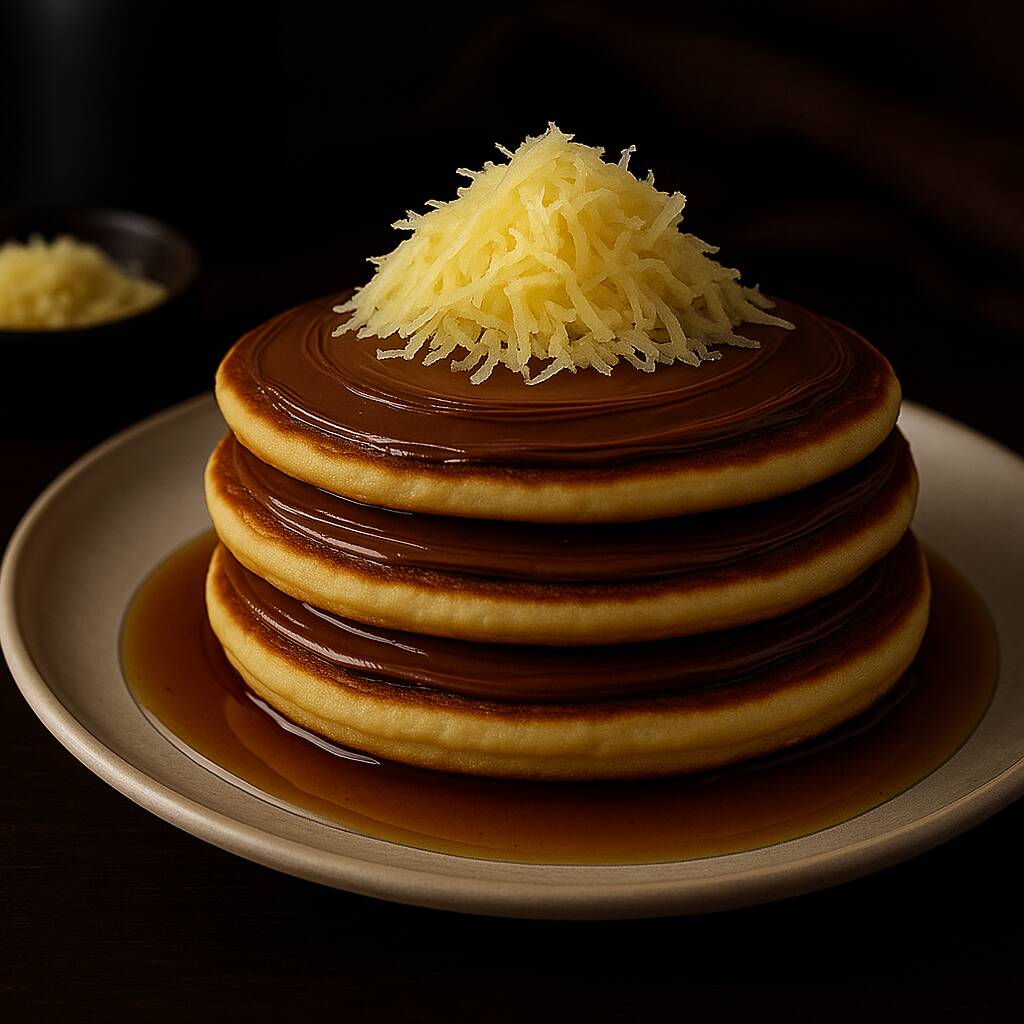 Hot Cakes Con Queso De Bola Y NUTELLA