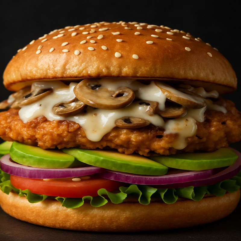 Chicken Mushroom Burger