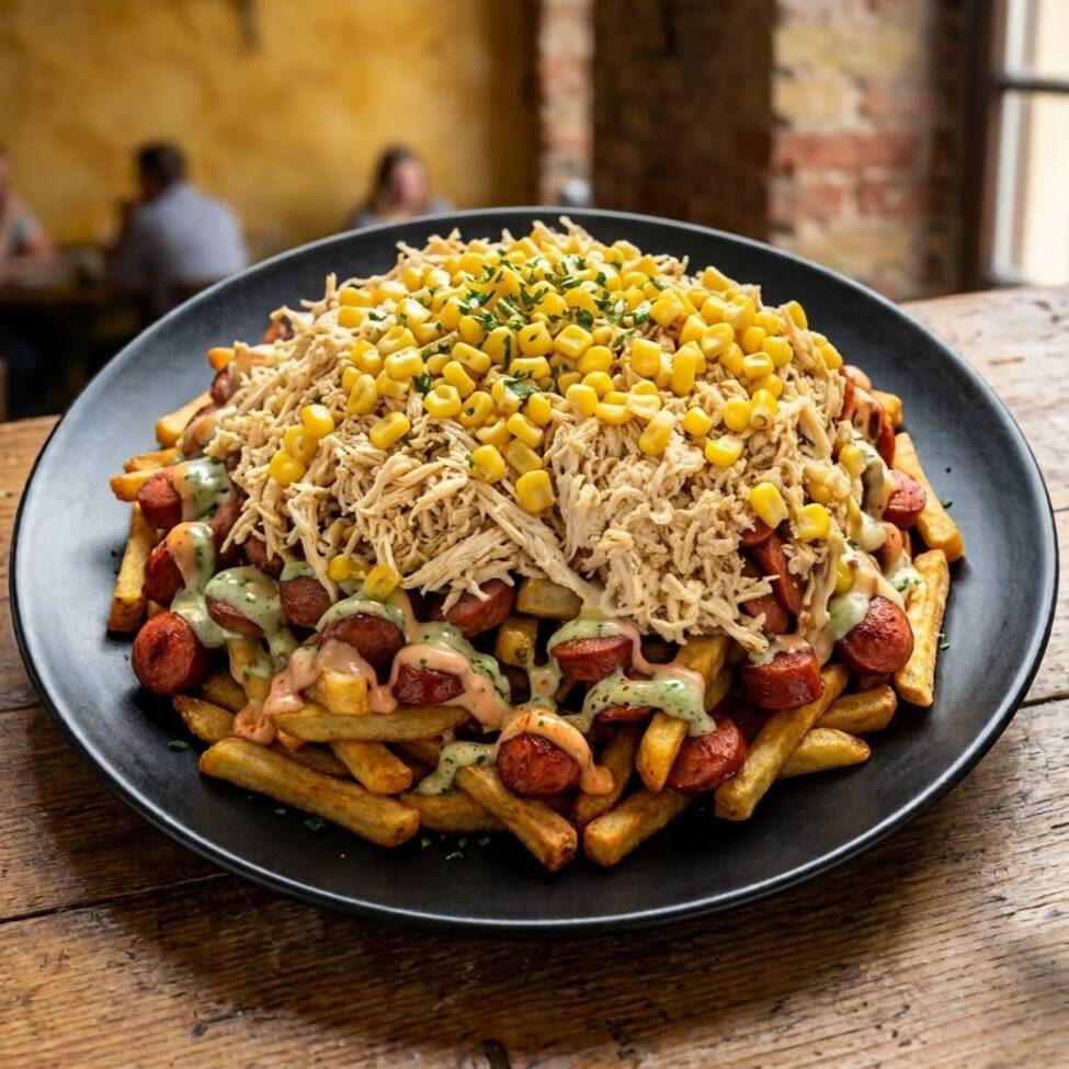 Salchipapa Pollo Maíz (1-2 Pers)
