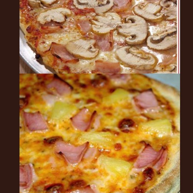 Combo-2PizzasGdes (Hawaiana+Jamón c/Champiñones)