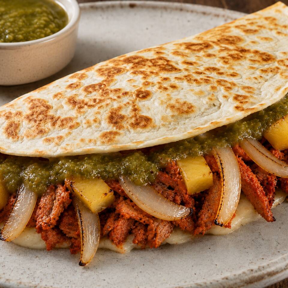 QUESADILLOTA DE ADOBADA 🔥🍍