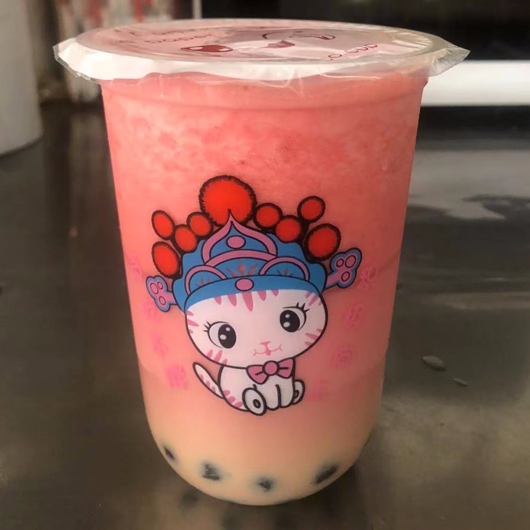 Té de Tapioca con Fresa 16 oz