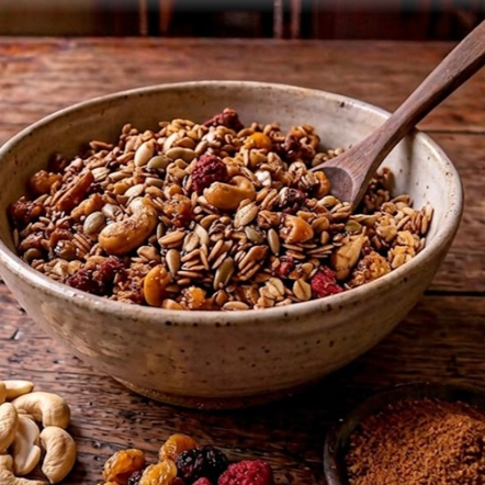 Granola Endulzada con Azúcar de Coco