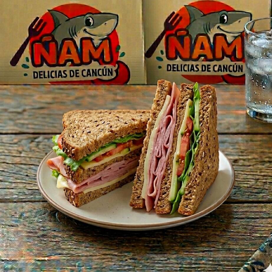 Sandwich de Jamón de Pavo y Queso Manchego