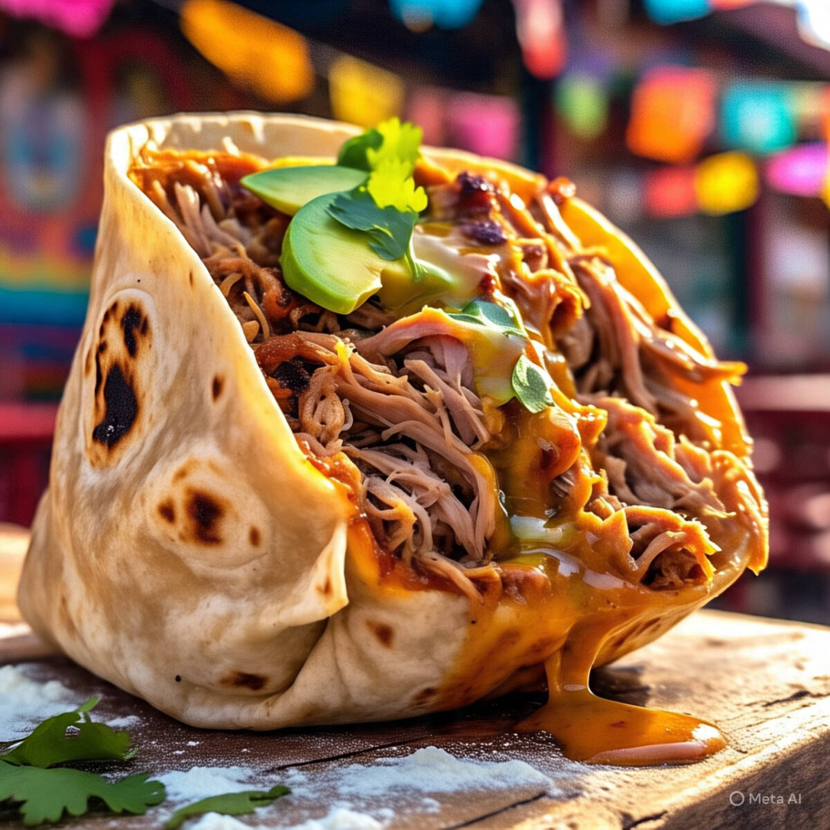Burrito De Harina con Cochinita
