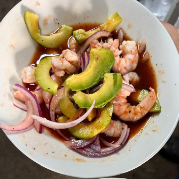 Tostada de Camarón Cocido