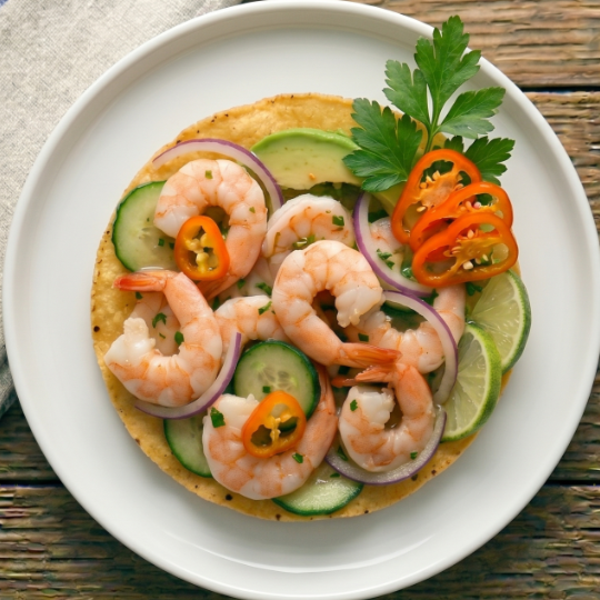 Tostada de Camarón