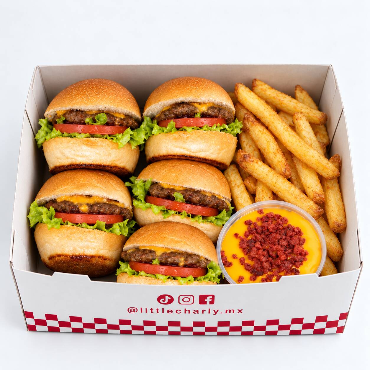 5 Mini Burgers con Papas