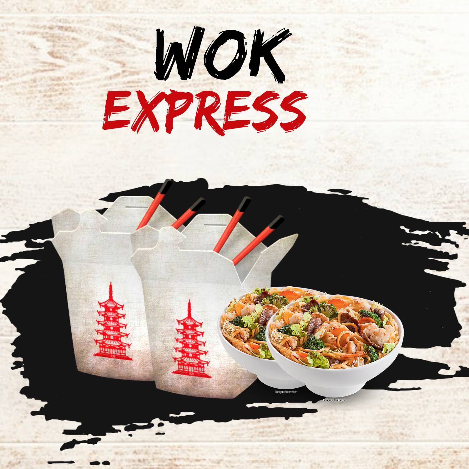 Wok #5 - 2 Ordenes + 2 1/4 de Sopas Chinas