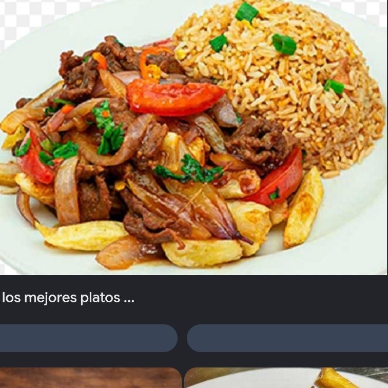 Lomo de carne menu