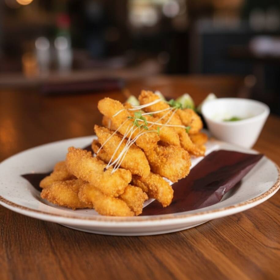 isca tilápia frita 300g+ 200 batata frita