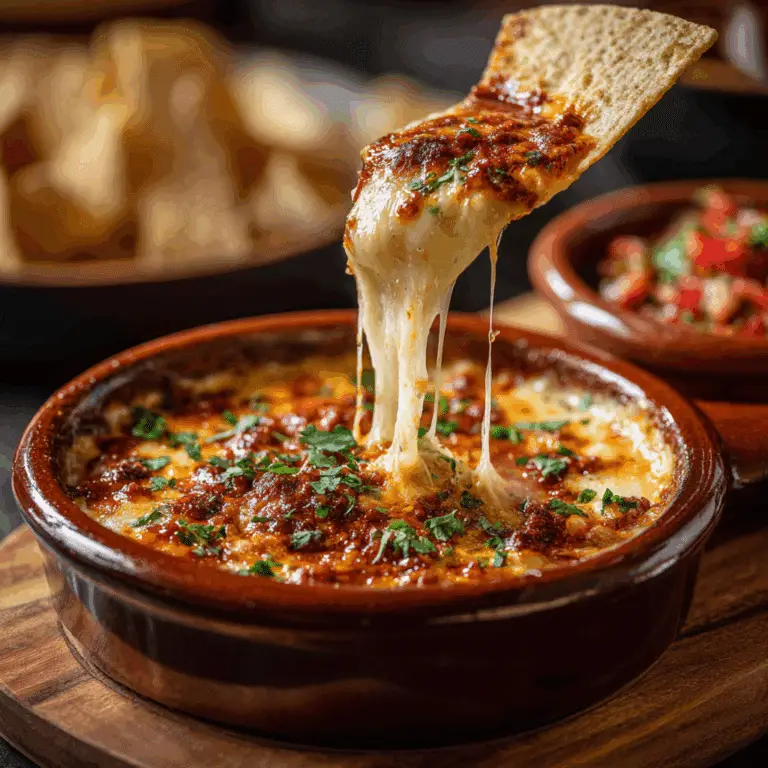 Queso fundido con longaniza