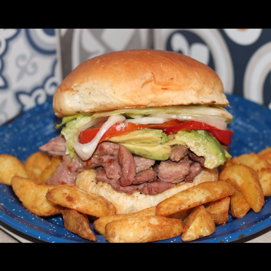 Hamburguesa de arrachera