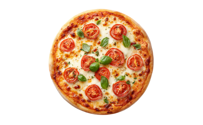 Muçarela, tomate fresco e manjericão perfumado. Leve, colorida e com alma italiana. Tradição em cada fatia!