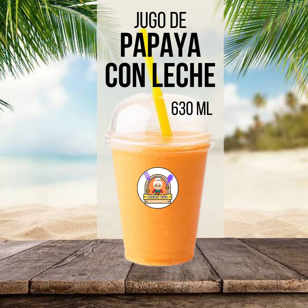 Jugo de Papaya c/ Leche 16 oz