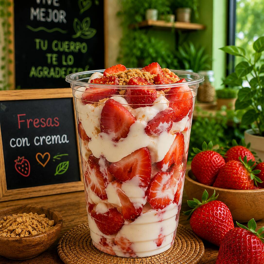 Fresas con crema grande