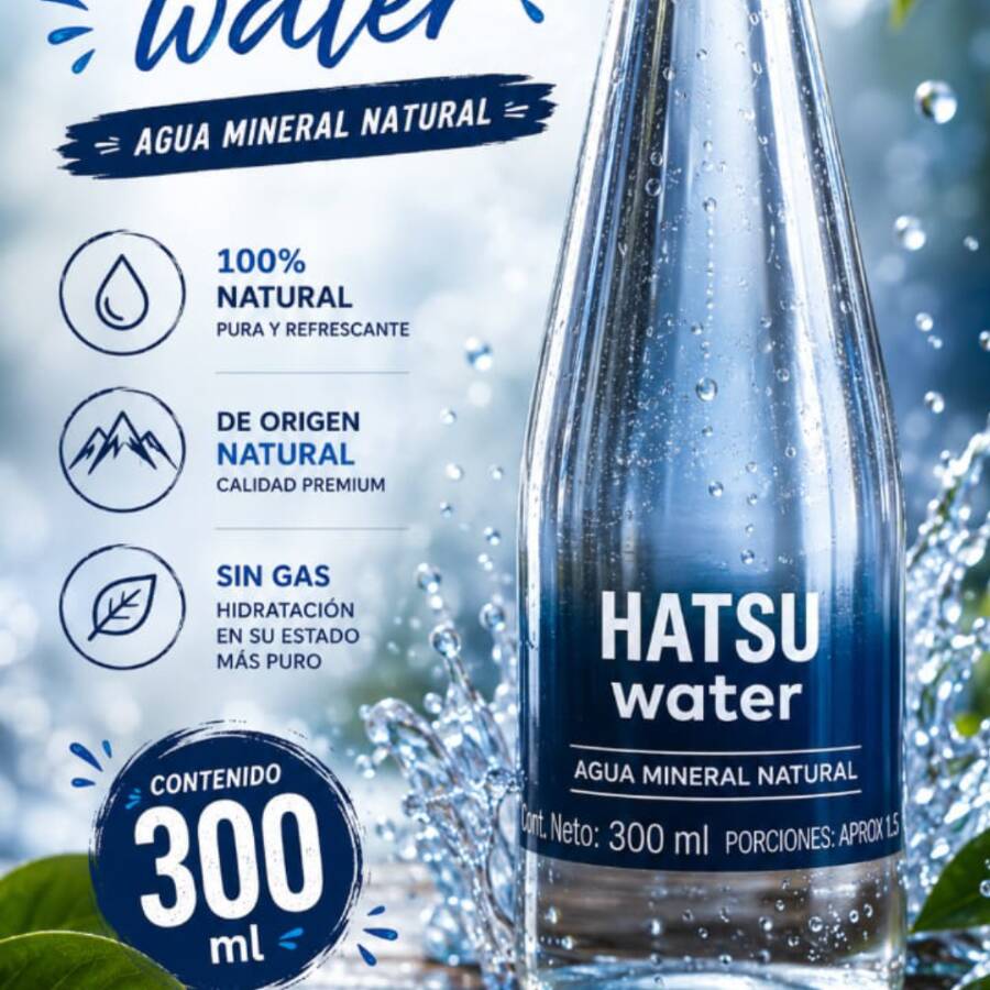 Agua natural en botella (300 mlt)