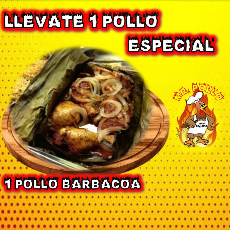 1 POLLO A LA BARBACOA