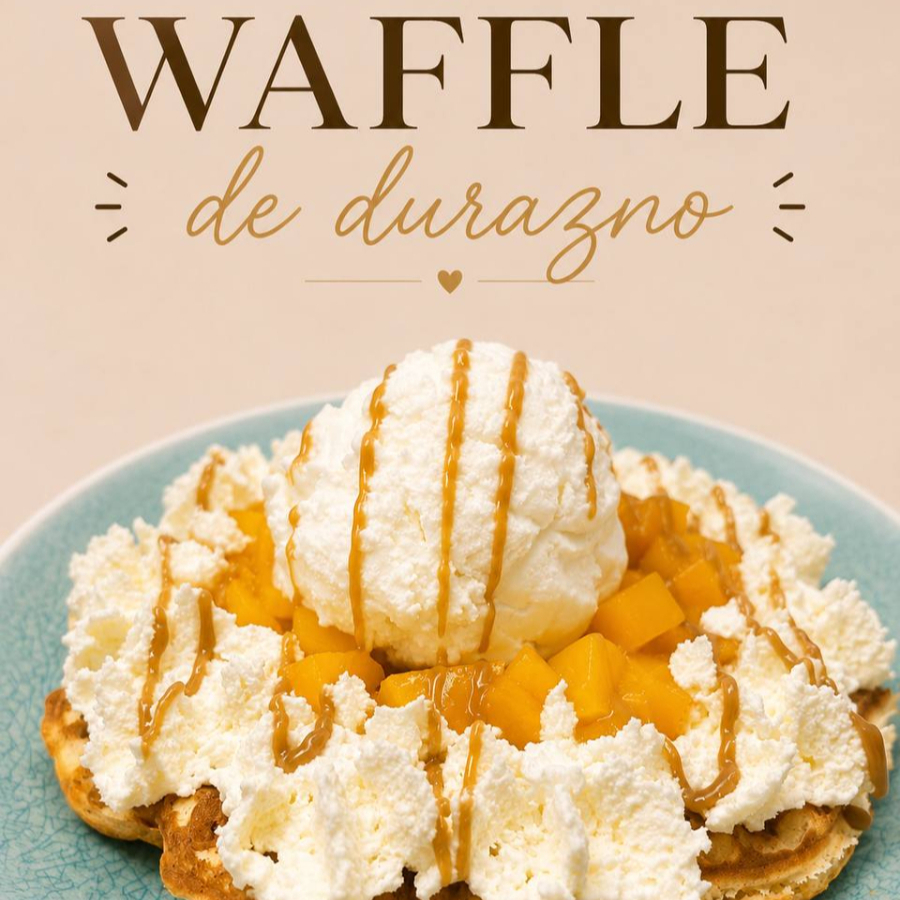 Waffle Durazno