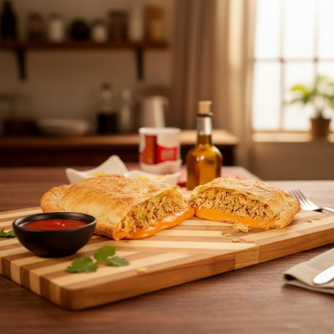 Pastel frio bem sequinho e crocante, recheado com frango desfiado bem temperado e cheddar cremoso, formando uma combinação intensa, saborosa e irresistível em cada mordida.