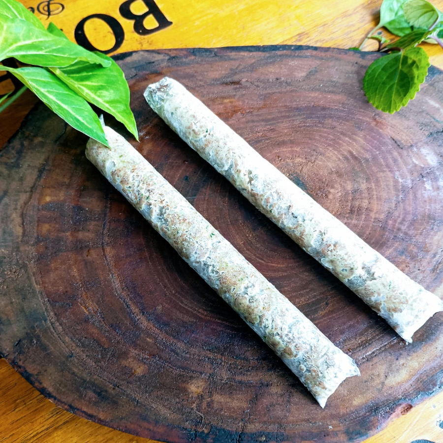 Proteína de soja, pimenta síria, salsinha, alho, tapioca