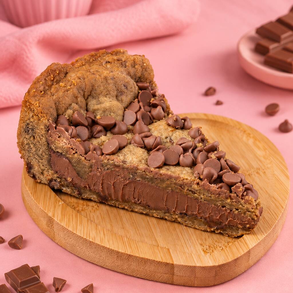 Fatia Torta Cookie tradicional com creme de avelã