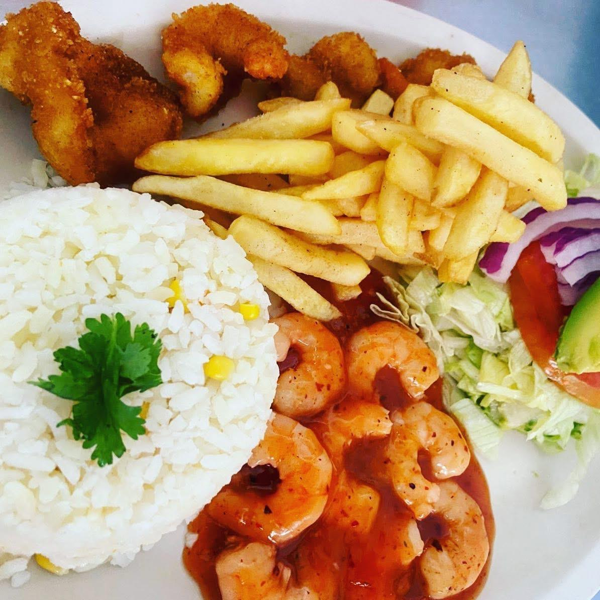 camarones combinados (diabla empanizado)