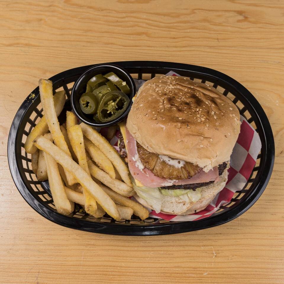 HAWAIANA BURGER+ PAPAS FRITAS
