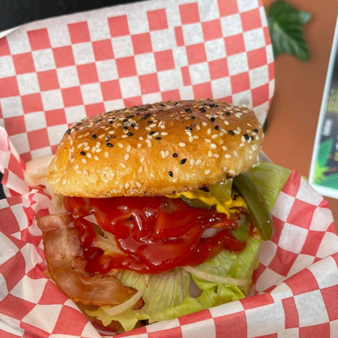 Hamburguesa con Tocino