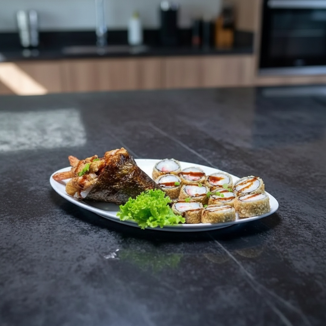1 Temaki Camarão Crock + 10 Carioca Kani