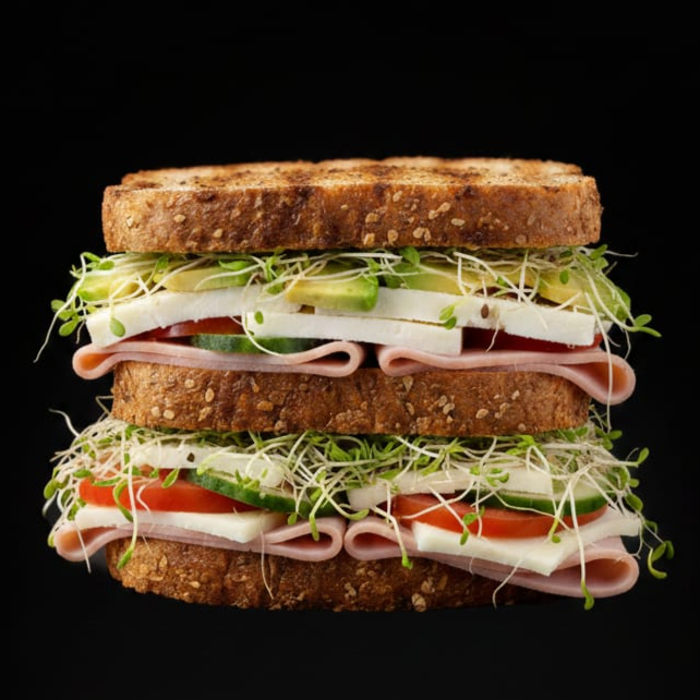 Sandwich Triple Jamon de Pechuga de Pavo