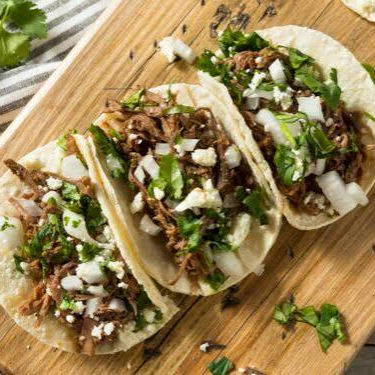 5 tacos de barbacoa