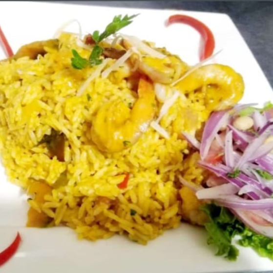 Arroz con Mariscos Menú Marino