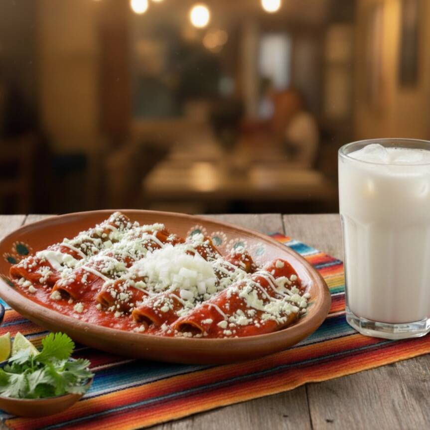 Enchiladas + Bebida
