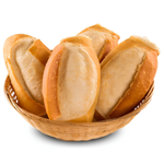 Nosso pão francês tem em média 70g cada, macio por dentro e crocante por fora.