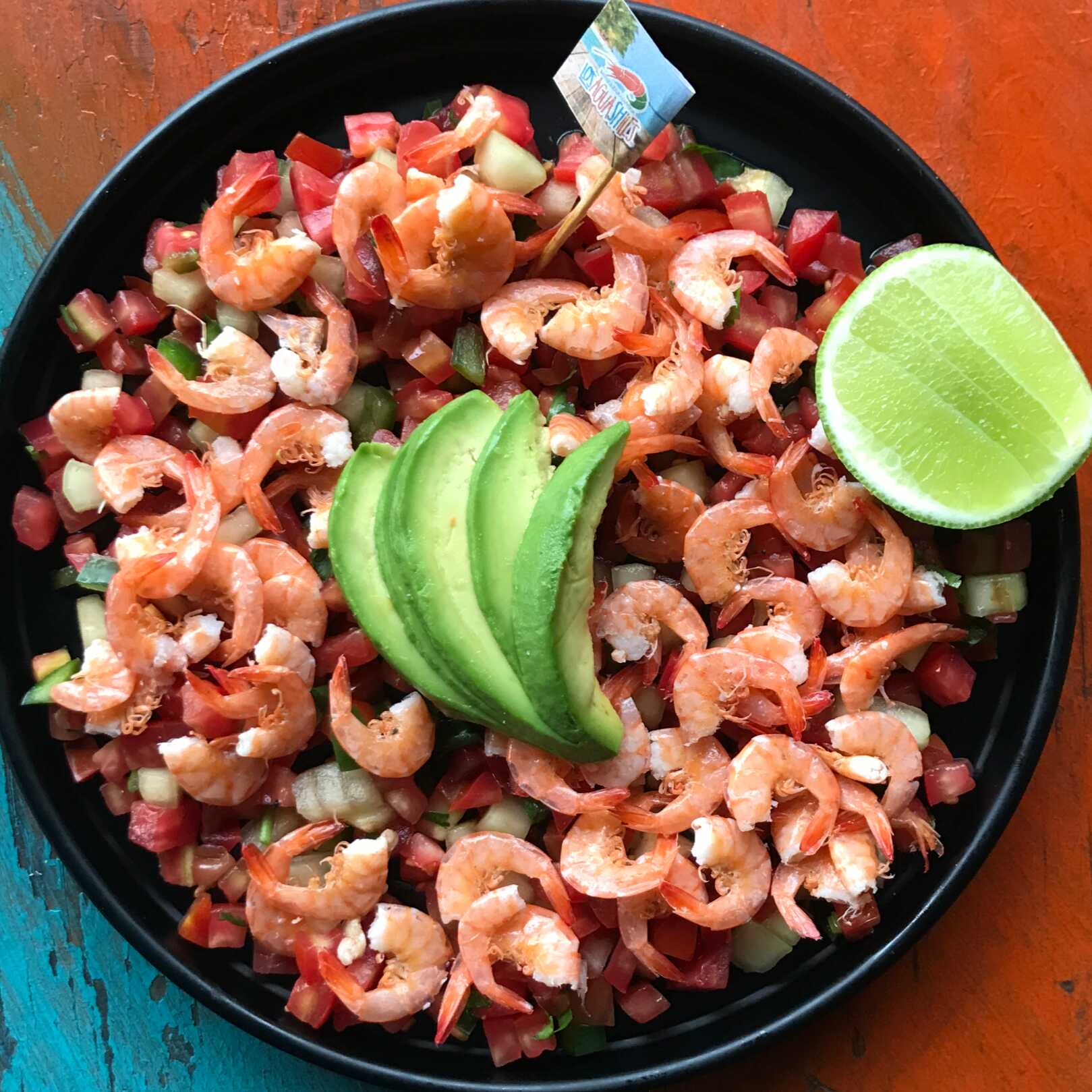 ensalada camaron seco