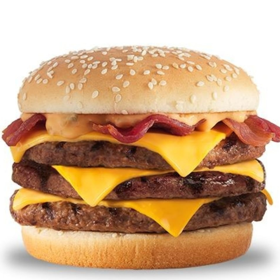 Combo Triple Cheeseburguer con Tocineta