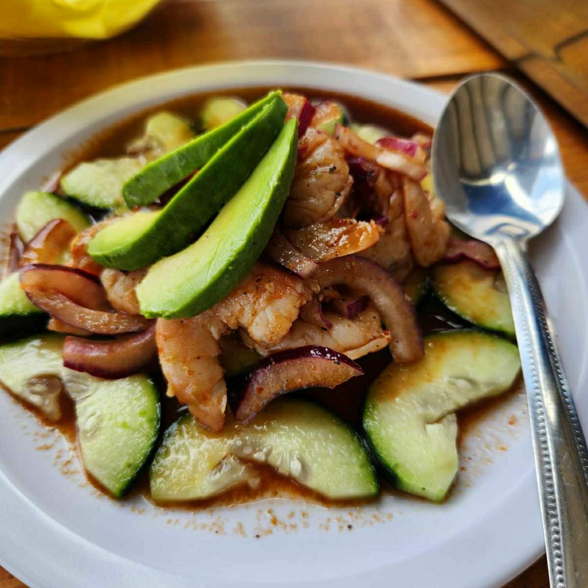 Tostadas de Aguachile Camaron Cocido