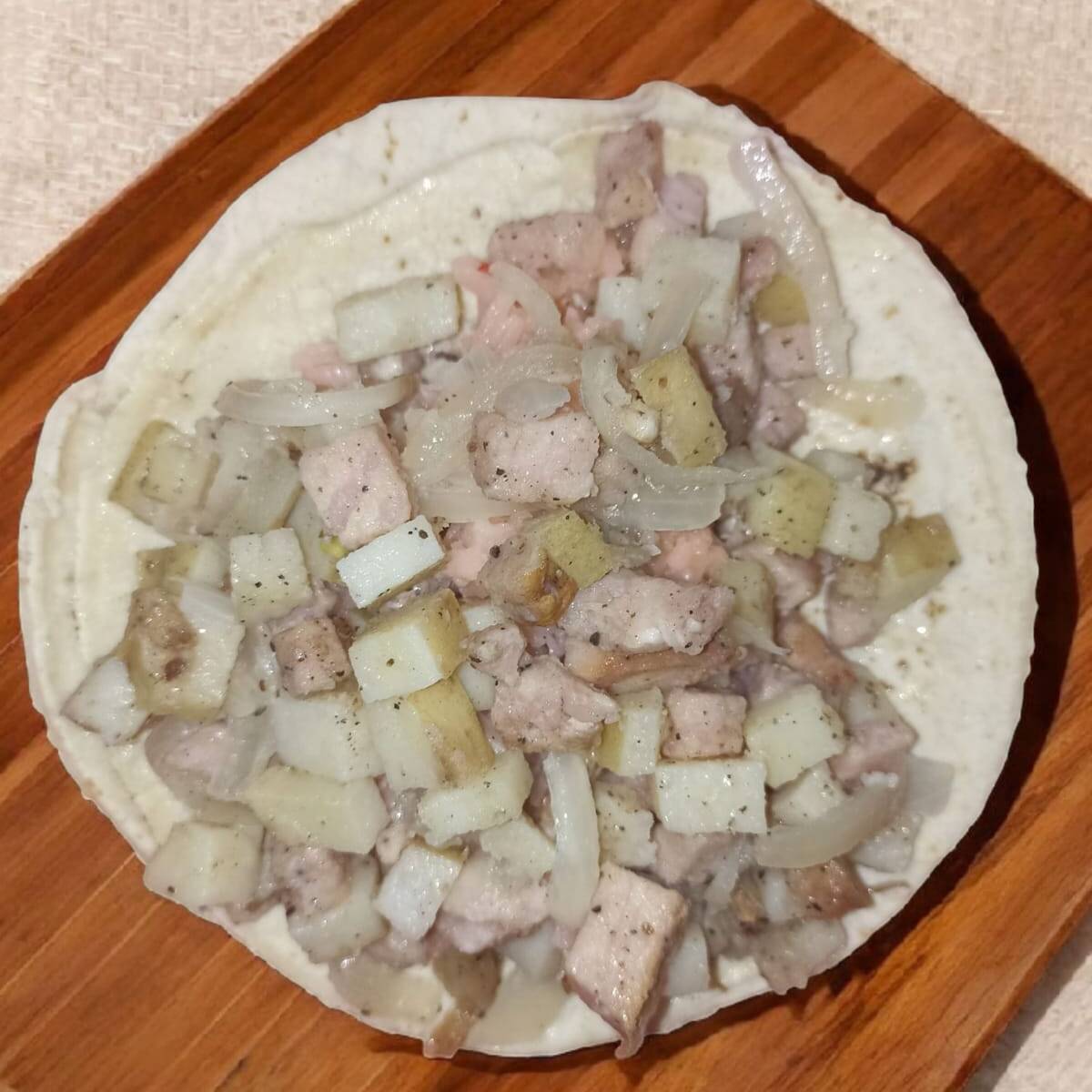 Taco de Papa con Chuleta