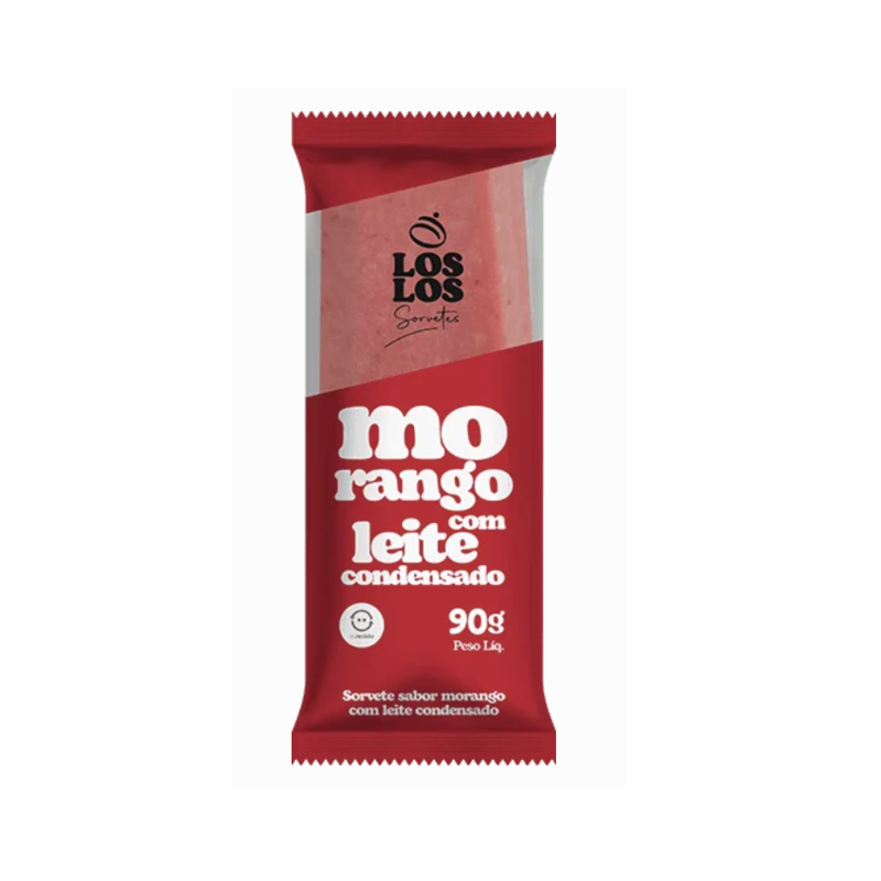 Morango de verdade, com leite condensado de verdade. É tanto morango, que não coube nadinha de aromatizantes ou saborizantes. Mas claro, a gente deu um jeitinho de encaixar um recheio mais que cremoso do mais puro leite condensado, nesse picolé que é refrescância pura.