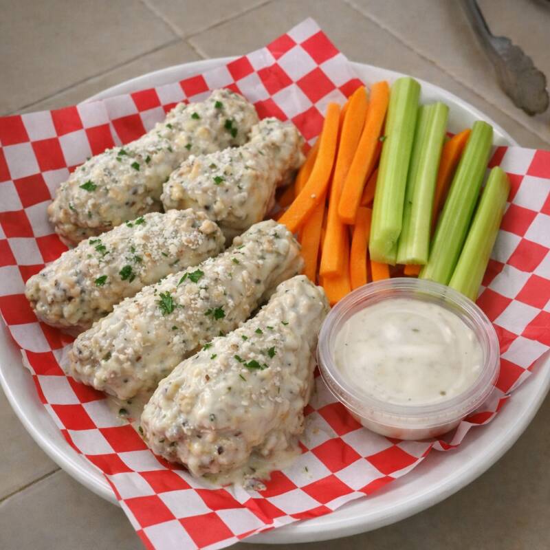 ORDEN DE 5 ALITAS CREMA PARMESANO